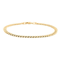 Italian 10K Yellow Gold 4mm Miami Cuban Bracelet (8.00 In)