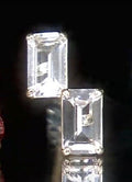 14K Yellow Gold Lab Created White Sapphire Solitaire Stud Earrings 0.75 ctw - Sticky add to cart bar