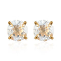 14K Yellow Gold Aquamarine Solitaire Stud Earrings 0.50 ctw - Sticky add to cart bar