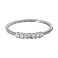 Karis White Topaz Bangle Bracelet in Platinum Bond (7.25 In) 11.40 ctw - Sticky add to cart bar