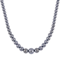 Beads Necklace, Terahertz Beads Necklace, Graduation Necklace, Sterling Silver Necklace For Women, Princess Length Necklace, with Magnetic Lock Necklace 182.50 ctw