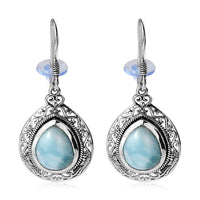 TLV Artisan Crafted Larimar Earrings in Sterling Silver 10.85 ctw
