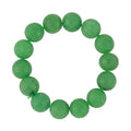 Green Jade (D) 13-15mm Beaded Stretch Bracelet 304.00 ctw - Sticky add to cart bar