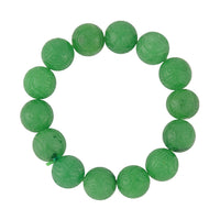 Green Jade (D) 13-15mm Beaded Stretch Bracelet 304.00 ctw