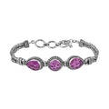 Bali Legacy African Lilac Quartz Bracelet in Sterling Silver (7.00 In) 16.60 ctw - Sticky add to cart bar