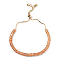 Simulated Multi Color Diamond Bolo Bracelet (6-9In) in Goldtone - Sticky add to cart bar