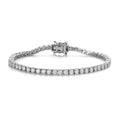 Moissanite 5.20 ctw Tennis Bracelet, Moissanite Bracelet, Line Bracelet, Platinum Over Sterling Silver Bracelet (7.25 In) - Sticky add to cart bar
