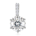 LUXORO 10K White Gold 100 Facets Moissanite Pendant 1.80 ctw - Sticky add to cart bar