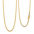 18K Yellow Gold 1.5mm Rope Necklace 18 Inches 1.7 Grams - Sticky add to cart bar
