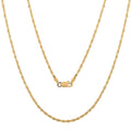 Ankur Treasure Chest 18K Yellow Gold 1.5mm Rope Necklace 22 Inches 2 Grams - Sticky add to cart bar