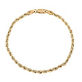 3mm Rope Bracelet in 10K Yellow Gold (7.50 In) 2.30 Grams - Sticky add to cart bar