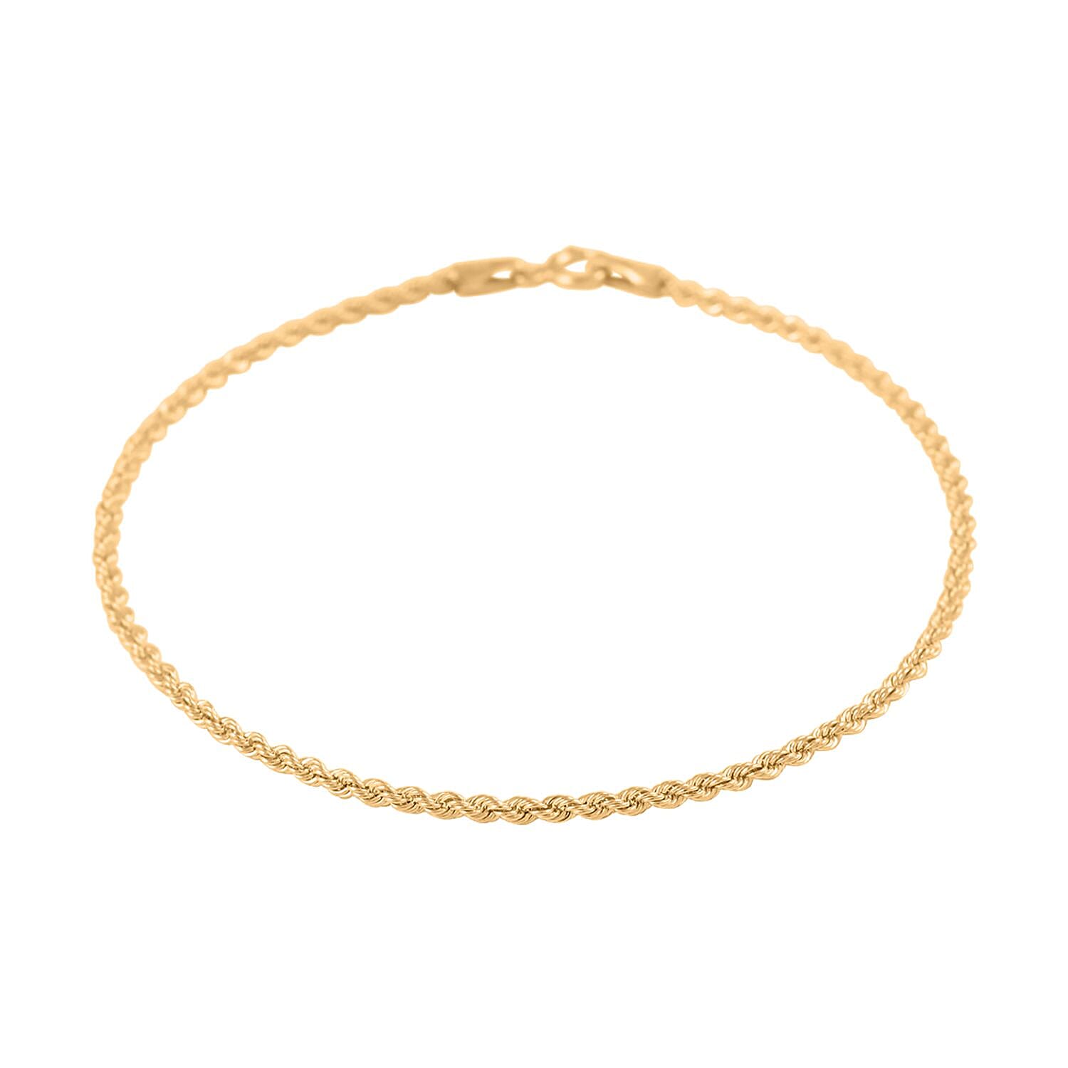 1.6mm Quint Rope Bracelet in 10K Yellow Gold