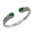 Bali Legacy Multi Gemstone Floral Bracelet in Sterling Silver (7.00 In) 15.60 ctw - Sticky add to cart bar
