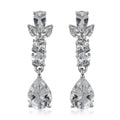 Premium Brazilian Goshenite Dangling Earrings in Platinum Over Sterling Silver 2.75 ctw - Sticky add to cart bar