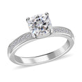 Moissanite Ring in Rhodium Over Sterling Silver 1.85 ctw - Sticky add to cart bar