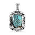 Artisan Crafted Blue Moon Turquoise Solitaire Pendant without Chain in Sterling Silver 5.85 ctw - Sticky add to cart bar