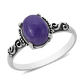 BALI LEGACY Purple Jade Ring in Sterling Silver (Size 10.0) 2.50 ctw - Sticky add to cart bar