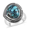 Artisan Crafted Blue Moon Turquoise Ring in Sterling Silver (Size 10.0) 4.75 ctw - Sticky add to cart bar