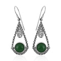 BALI LEGACY Green Jade Earrings in Sterling Silver 4.50 ctw - Sticky add to cart bar