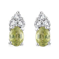 Premium Chrysoberyl and White Zircon Earrings in Platinum Over Sterling Silver 0.50 ctw - Sticky add to cart bar