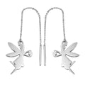 Platinum Over Sterling Silver Angel Dangle Earrings 2.20 Grams - Sticky add to cart bar