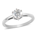 Moissanite VS EF Solitaire Ring in Platinum Over Sterling Silver (Size 5.0) 0.50 ctw - Sticky add to cart bar