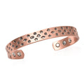 Magnetic By Design 3D Chain Pattern Cuff Bracelet in Silvetone, Rosetone and Goldtone (7.50 In) - Sticky add to cart bar