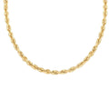 10K Yellow Gold 5mm Rope Chain Necklace 24 Inches 13.8 Grams - Sticky add to cart bar