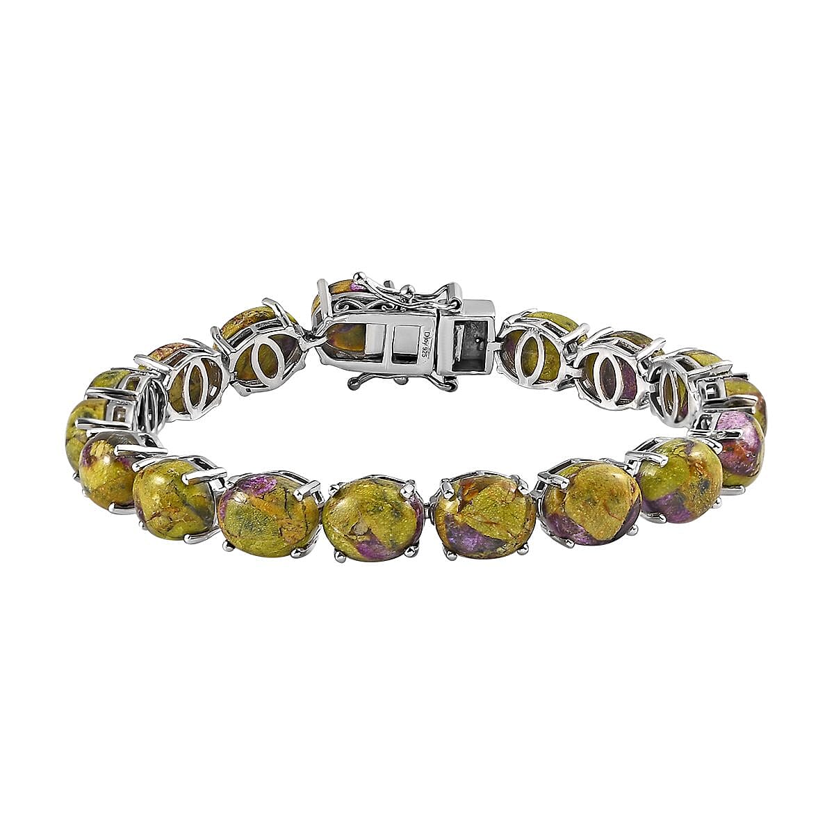 Tasmanian Stichtite Tennis Bracelet in Platinum Over Sterling Silver (8.00 In) 44.90 ctw