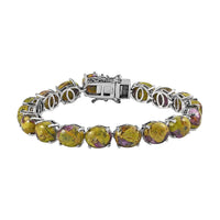 Tasmanian Stichtite Tennis Bracelet in Platinum Over Sterling Silver (8.00 In) 44.90 ctw