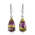 Tasmanian Stichtite 8.10 ctw Lever Back Earrings in Platinum Over Sterling Silver - Sticky add to cart bar