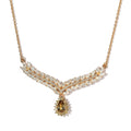Premium Golden Tanzanite and Multi Gemstone Necklace 18 Inches in Vermeil Yellow Gold Over Sterling Silver 3.75 ctw - Sticky add to cart bar
