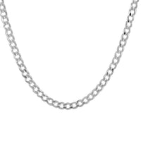 Italian Sterling Silver Flat Pave Necklace 20 Inches 10.8 Grams