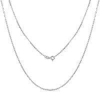 Italian Sterling Silver Rope Chain Necklace 20 Inches 3.70 Grams