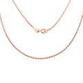 Italian 14K Rose Gold Over Sterling Silver Rope Chain Necklace 20 Inches 3.70 Grams - Sticky add to cart bar