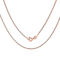 Italian 14K RG Over Sterling Silver Rope Necklace 30 Inches 3.60 Grams - Sticky add to cart bar
