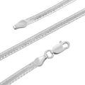 Italian Sterling Silver Herringbone Necklace (18 Inches) (6.3 g) - Sticky add to cart bar