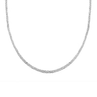Italian Sterling Silver Snake Brite Rope Necklace (18-20 Inches) (19.7 g)
