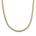 Italian 14K Yellow Gold Over Sterling Silver Snake Brite Rope Necklace 18-20 Inches 19.7 Grams - Sticky add to cart bar