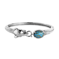 Malagasy Labradorite Snaffle Link Bangle Bracelet in Stainless Steel (7.25 In) 6.00 ctw
