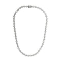 Mexican Hyalite Opal and Moissanite Tennis Necklace 18 Inches in Platinum Over Sterling Silver with Free UV Torch 23.10 ctw - Sticky add to cart bar