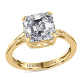Luxoro 10K Yellow Gold Asscher Cut Moissanite Solitaire Ring 2.50 ctw - Sticky add to cart bar