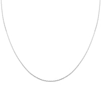 Italian Sterling Silver Forzatina Chain Necklace 20 Inches 2.40 Grams