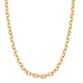 Italian 14K Yellow Gold Over Sterling Silver Power Chain Necklace 22 Inches 40.30 Grams - Sticky add to cart bar