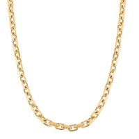 Italian 14K Yellow Gold Over Sterling Silver Power Chain Necklace 22 Inches 40.30 Grams