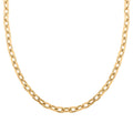 Italian 14K Yellow Gold Over Sterling Silver Power Chain Necklace 20 Inches 21.5 Grams - Sticky add to cart bar