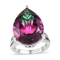 Watermelon Quartz, White Zircon Aurora Bliss Ring in Sterling Silver - Sticky add to cart bar