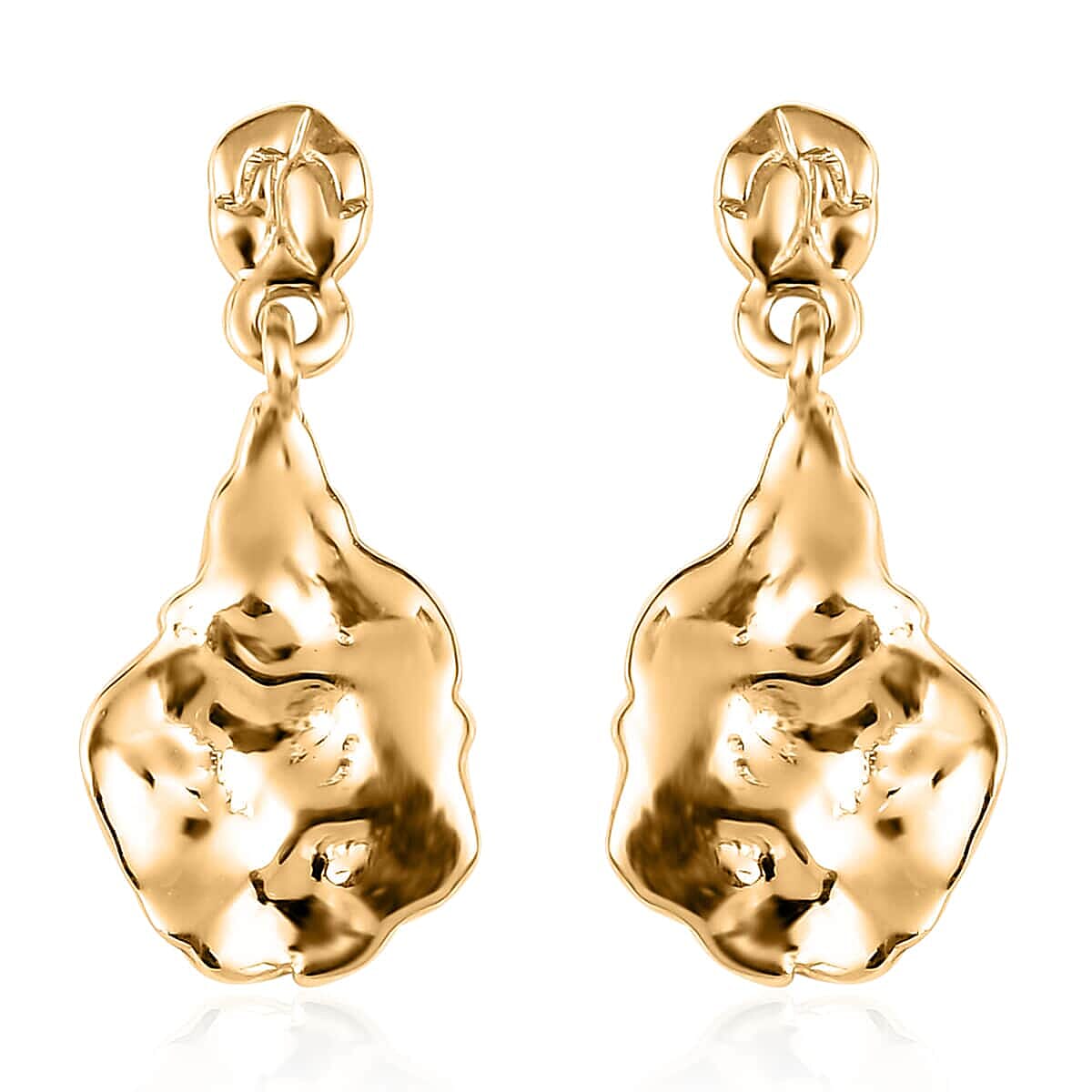 Luxoro 10K Yellow Gold Nugget Dangle Earrings 1.10 Grams