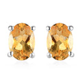 Brazilian Citrine Stud Earrings in Sterling Silver 1.40 ctw - Sticky add to cart bar