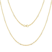 Italian Sterling Silver New Brillantina Chain Necklace (18 Inches) (4.50 g)